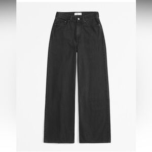 Abercrombie & Fitch Curve Love High Rise Wide Leg Jeans Long Inseam